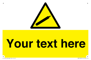 Custom Warning Non-flammable compressed gas